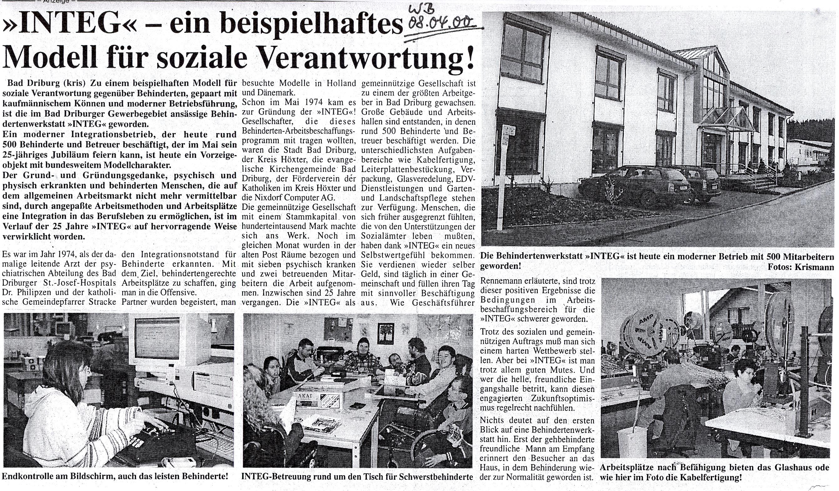 Westfalen-Blatt 08.04.2000